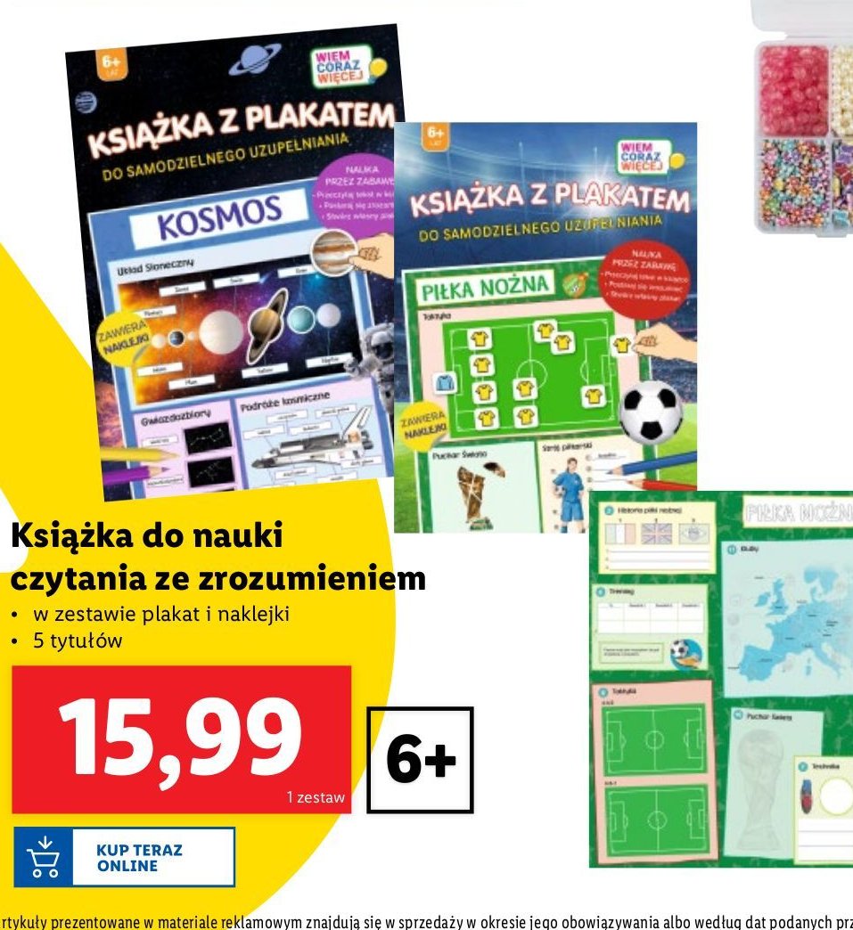 Książka z plakatem piłka nożna promocja w Lidl