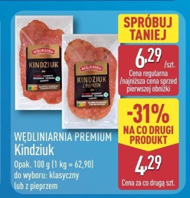 Kindziuk WĘDLINIARNIA PREMIUM promocja w Aldi