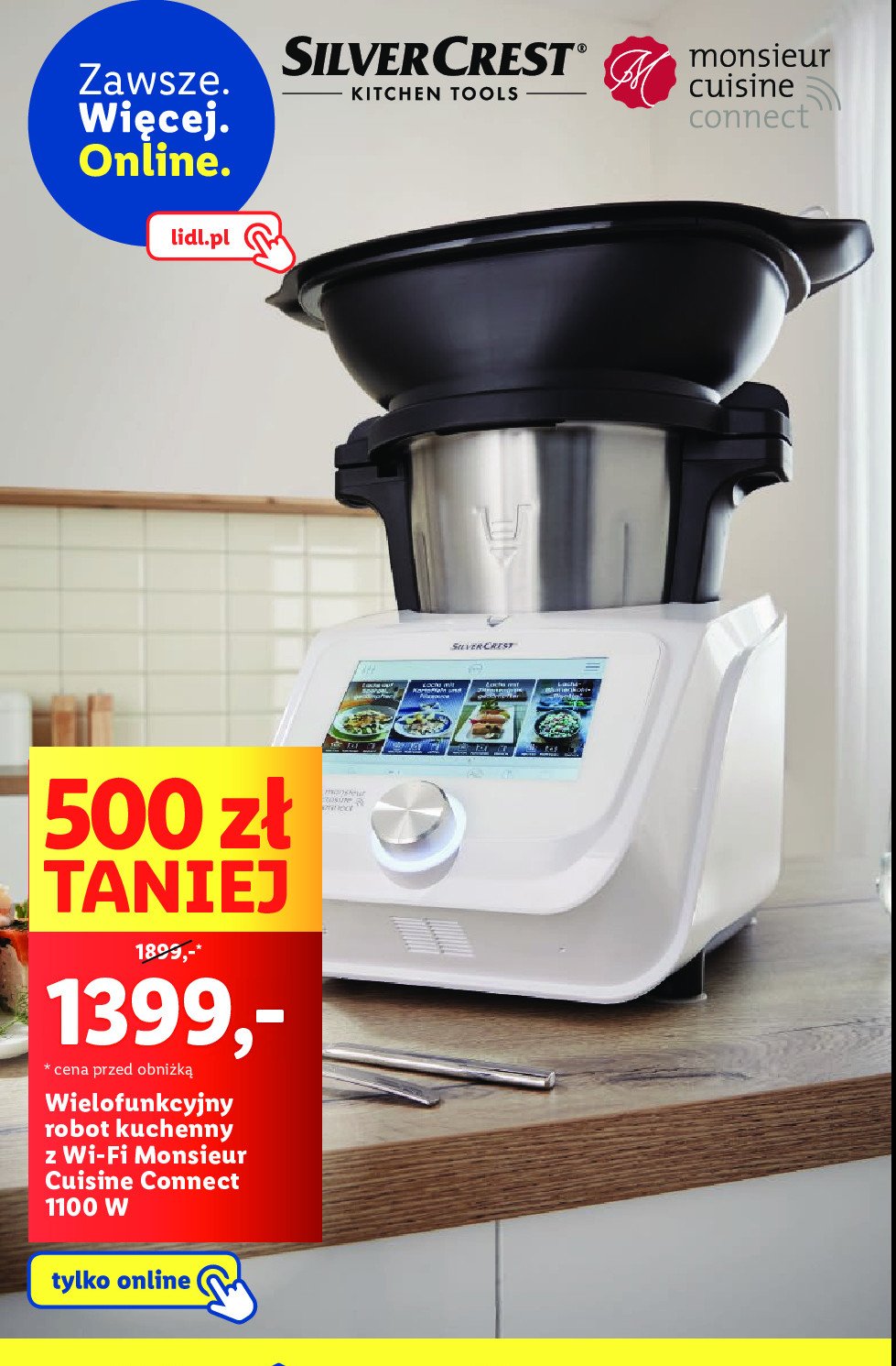 Robot kuchenny monsieur cuisine connect 1100 w Silvercrest promocja