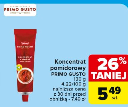 Koncentrat pomidorowy Melissa primo gusto promocja