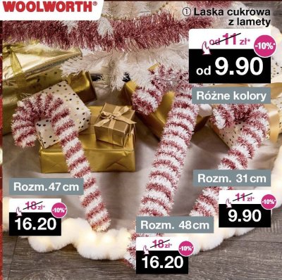 Laska cukrowa z lamety Rozm. 47cm promocja w Woolworth
