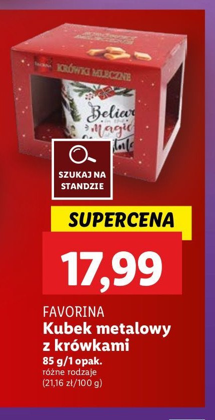 Kubek metalowy z krówkami Favorina promocja