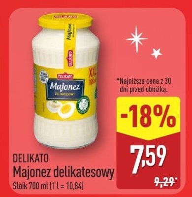Majonez DELIKATO Majonez delikatesowy promocja w Aldi