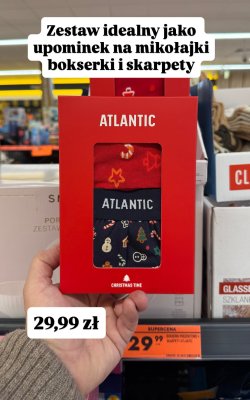 Zestaw bokserki i skarpety Christmas Time promocja w Biedronka