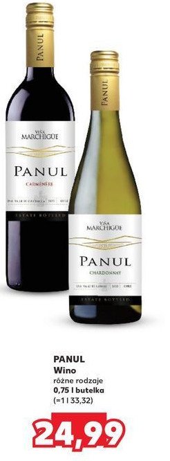 Wino PANUL CARMENERE promocja w Kaufland