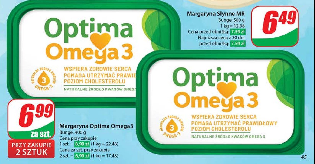 Margaryna Optima omega3 Optima kruszwica promocja
