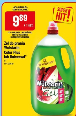 Żel do prania Wulstarin Color Plus lub Universal 3l promocja w POLOmarket