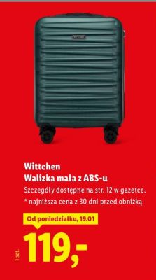 Walizka mała z ABS-u  promocja w Lidl