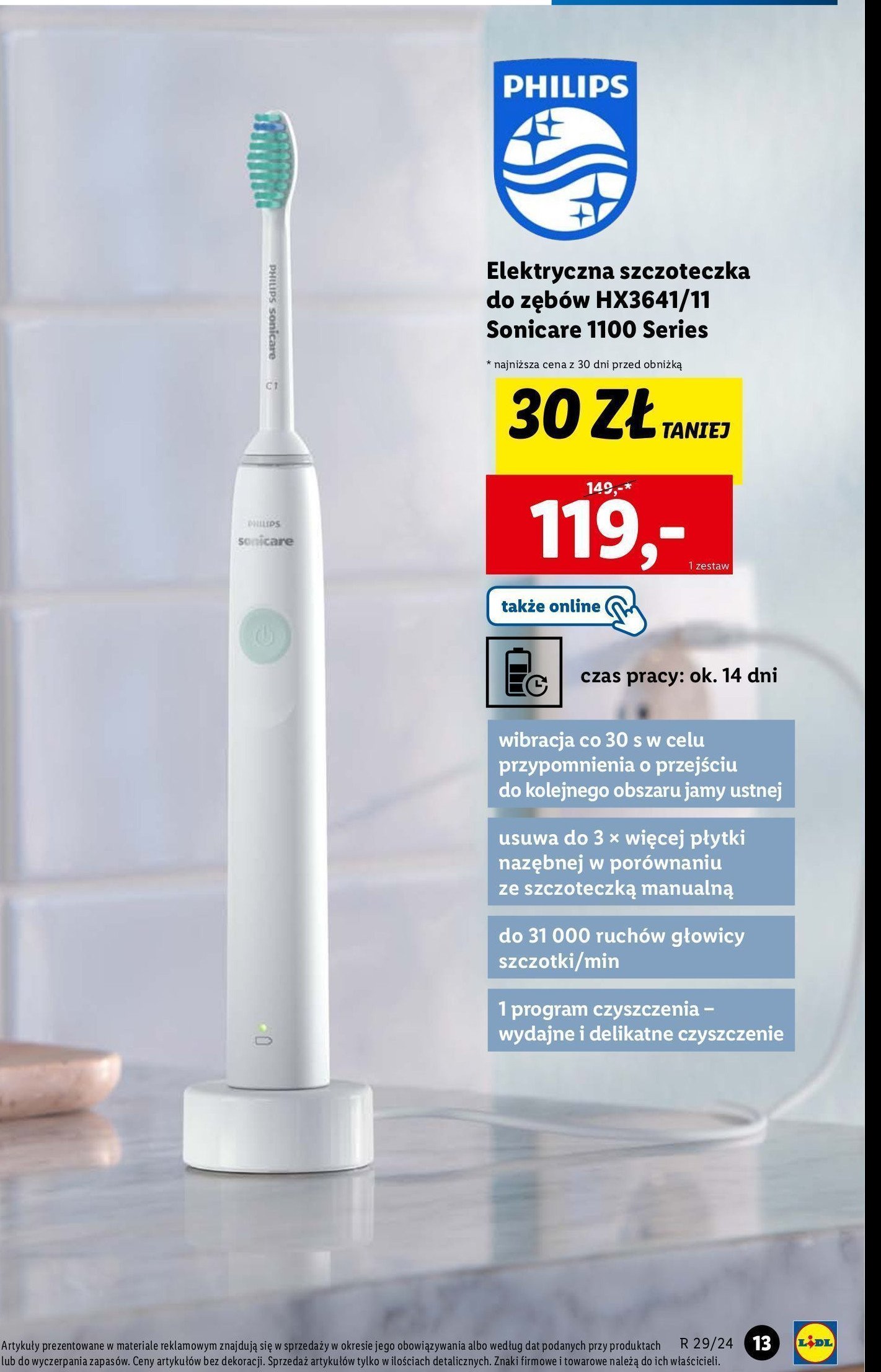 Szczoteczka soniczna hx3641/11 Philips sonicare promocja