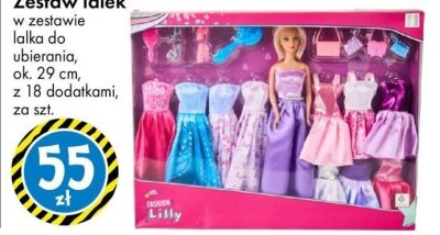 Zestaw lalek z 18 dodatkami promocja w Tedi