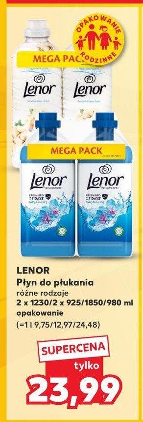 Płyn do płukania Lenor sensitive promocja