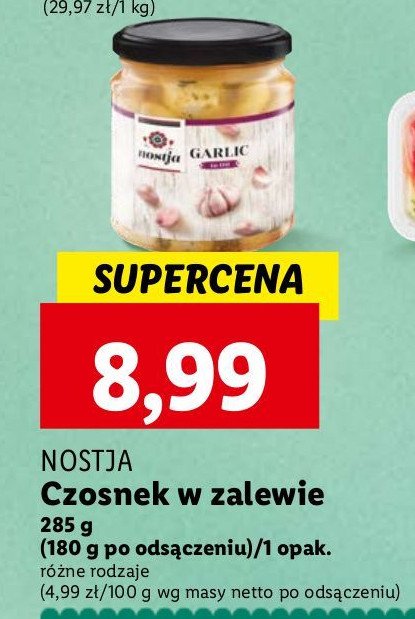 Czosnek w zalewie Nostja promocja