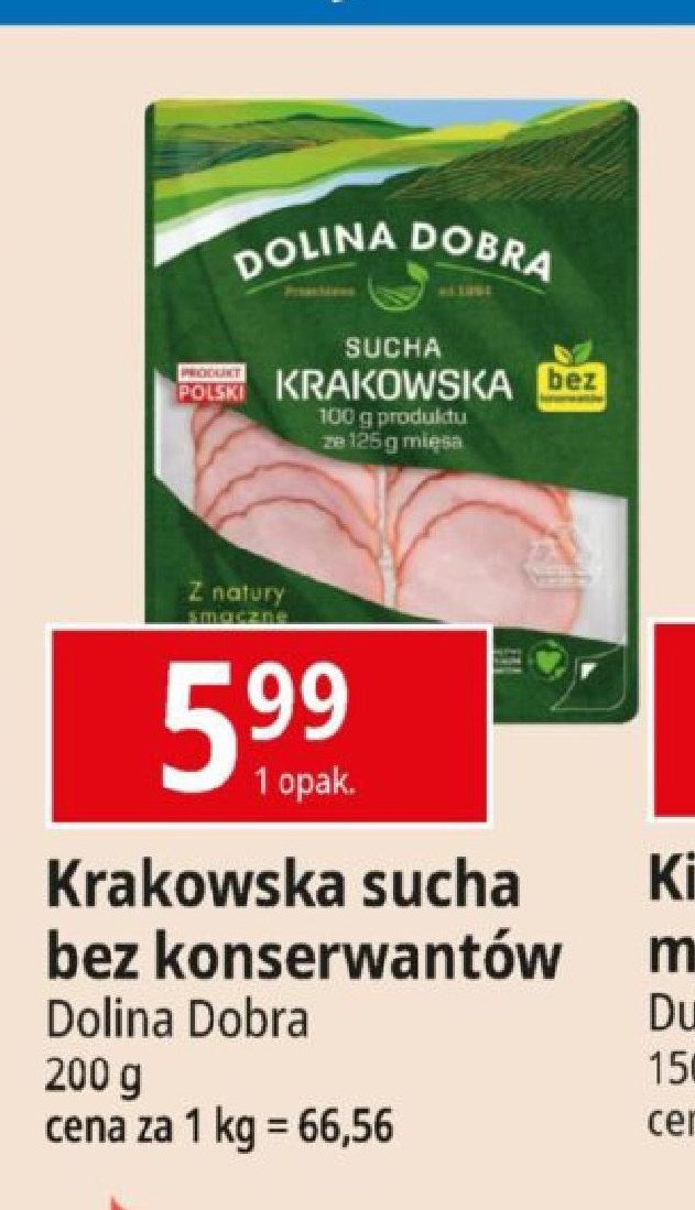 Kie艂basa krakowska sucha Dolina dobra promocja