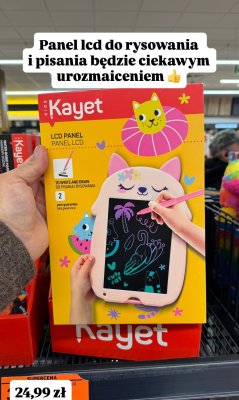 Panel LCD do rysowania i pisania Kayet Kids kotek promocja w Biedronka