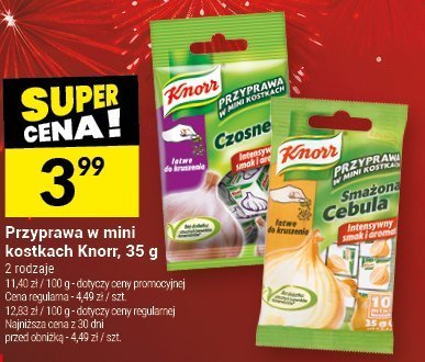 Przyprawa w mini kostce Knorr, 35 g promocja w Twój Market