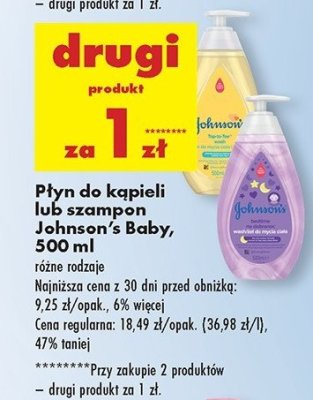 Płyn do mycia ciała i włosów 3w1 top to toe Johnson's baby promocja