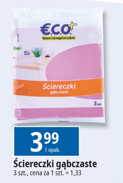 Ściereczki gąbczaste Eco+ promocja