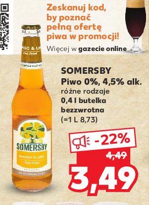 Piwo Somersby pear 0.0% promocje