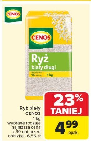 Ryż biały Cenos promocja w Carrefour