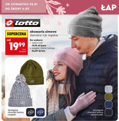 Czapka Lotto różne rodzaje promocja w Biedronka