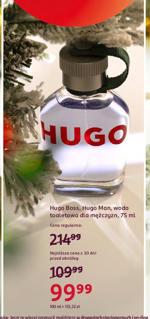 Woda toaletowa Hugo boss hugo man Hugo by hugo boss promocja w Rossmann