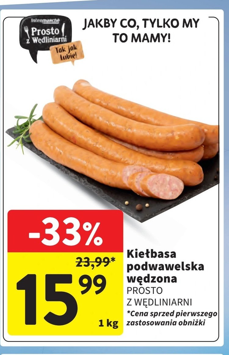 Kiełbasa podwawelska wędzona Prosto z wędliniarni promocja