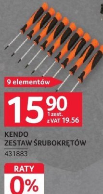 Zestaw śrubokrętów z grzechotką i tubką Kendo 9 elementów promocja w Selgros