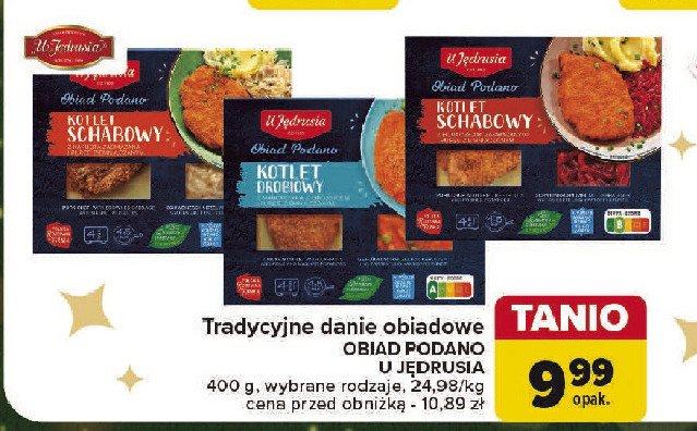 Kotlet drobiowy z kapustą i ziemniakami U jędrusia promocja