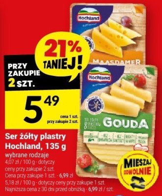 Ser żółty plastry Hochland promocja w Twój Market
