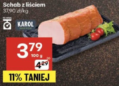 Schab z liściem Karol promocja w Delikatesy Centrum