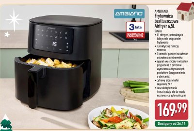Frytownica beztłuszczowa Airfryer 6,5L promocja w Aldi
