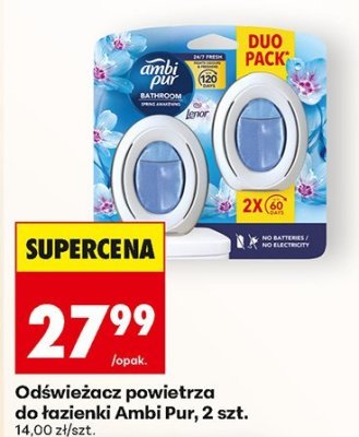 Odświeżacz powietrza do łazienki 2 szt. promocja w Biedronka