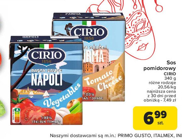 Sos parma Cirio promocja w Carrefour Market