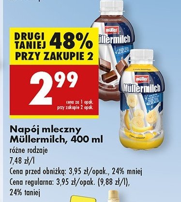 Napój mleczny czekoladowy Mullermilch promocja