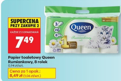 Papier toaletowy rumiankowy Floralys promocja w Biedronka