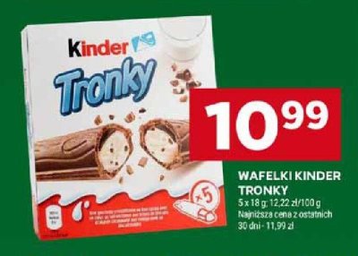 Wafelki KINDER TRONKY promocja w Stokrotka