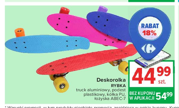Deskorolka rybka plastikowa promocja