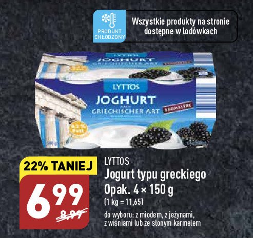 Jogurt typu greckiego słony karmel Lyttos promocja