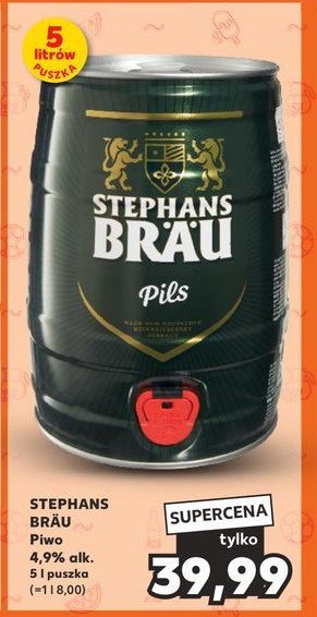Piwo Stephans brau pils promocja w Kaufland