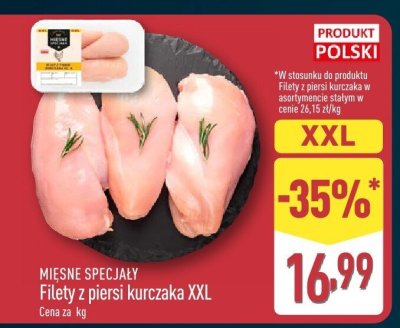 Filety z piersi kurczaka XXL promocja w Aldi