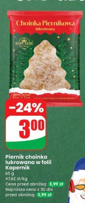 Piernik choinka lukrowana w folii Kopernik promocja w Dino