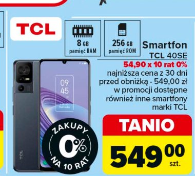 Smartfon 40se szary Tcl promocja