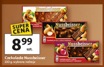 Czekolada Nussbeisser, różne rodzaje promocja w Auchan