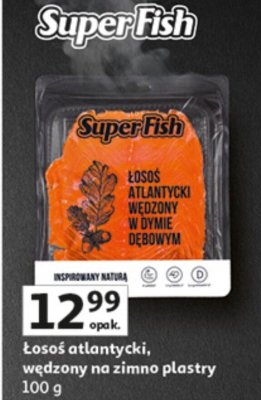 Łosoś atlantycki wędzony na zimno plastry SuperFish promocja w Auchan