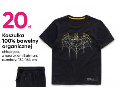 Koszulka z bawe艂ny organicznej batman 134-164 cm promocja