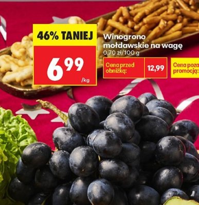 Winogrono mołdawskie na wagę promocja w Biedronka