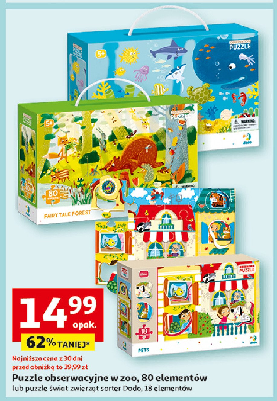 Puzzle world of animals 80 el. Dodo promocja