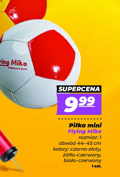Piłka mini żółto-czerwony FLYING MIKE promocja