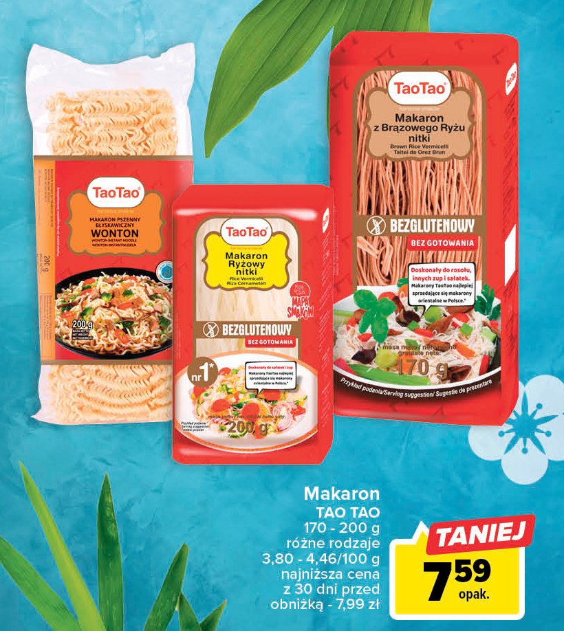 Makaron pszenny wonton Tao tao promocja