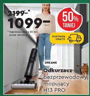 Odkurzacz bezprzewodowy, mopujący DREAME H13 PRO promocja w Biedronka